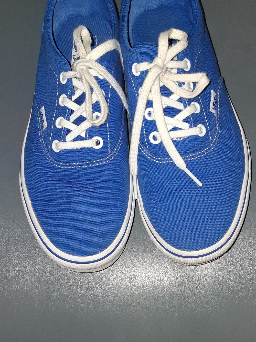 Vans Blue Canvas Lace-Up Sneakers Size 9